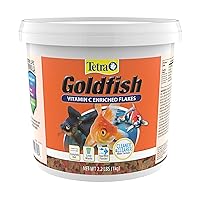 Goldfish Flakes, Nutritionally Balanced Diet For Aquarium Fish, Vitamin C Enriched Flakes, 2.2 lbs
