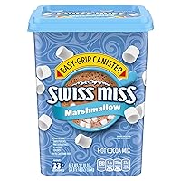 Swiss Miss Hot Cocoa Drink Mix, Milk Chocolate with Marshmallows, 37.18 oz Easy-Grip Canister