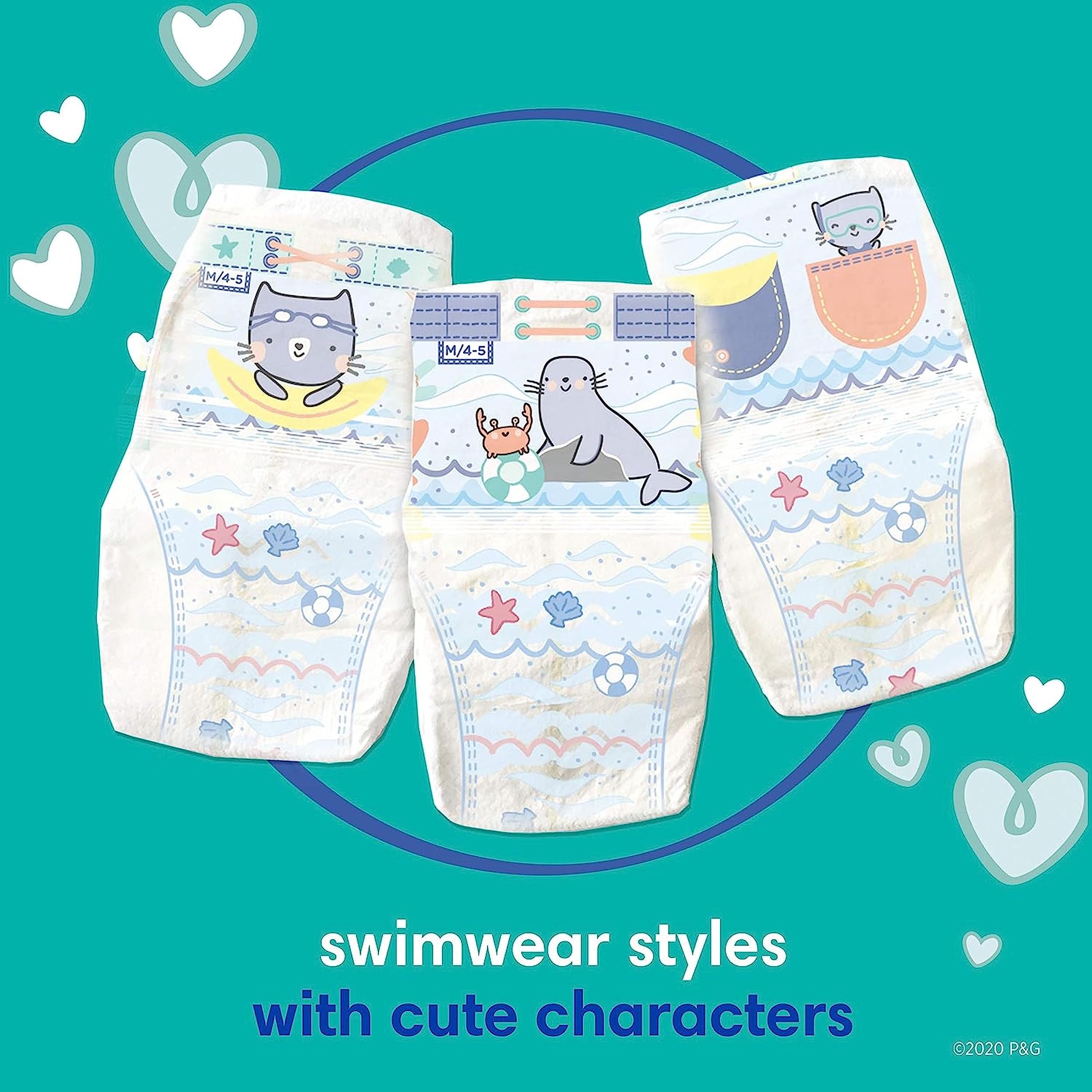 Pampers Splashers Disposable Swim Diapers Size 4 (20-33lbs), 18 count