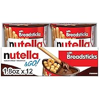 & GO! Bulk 12 Pack, Hazelnut And Cocoa Spread With Breadsticks, Snack Cups, 1.8 Oz Each