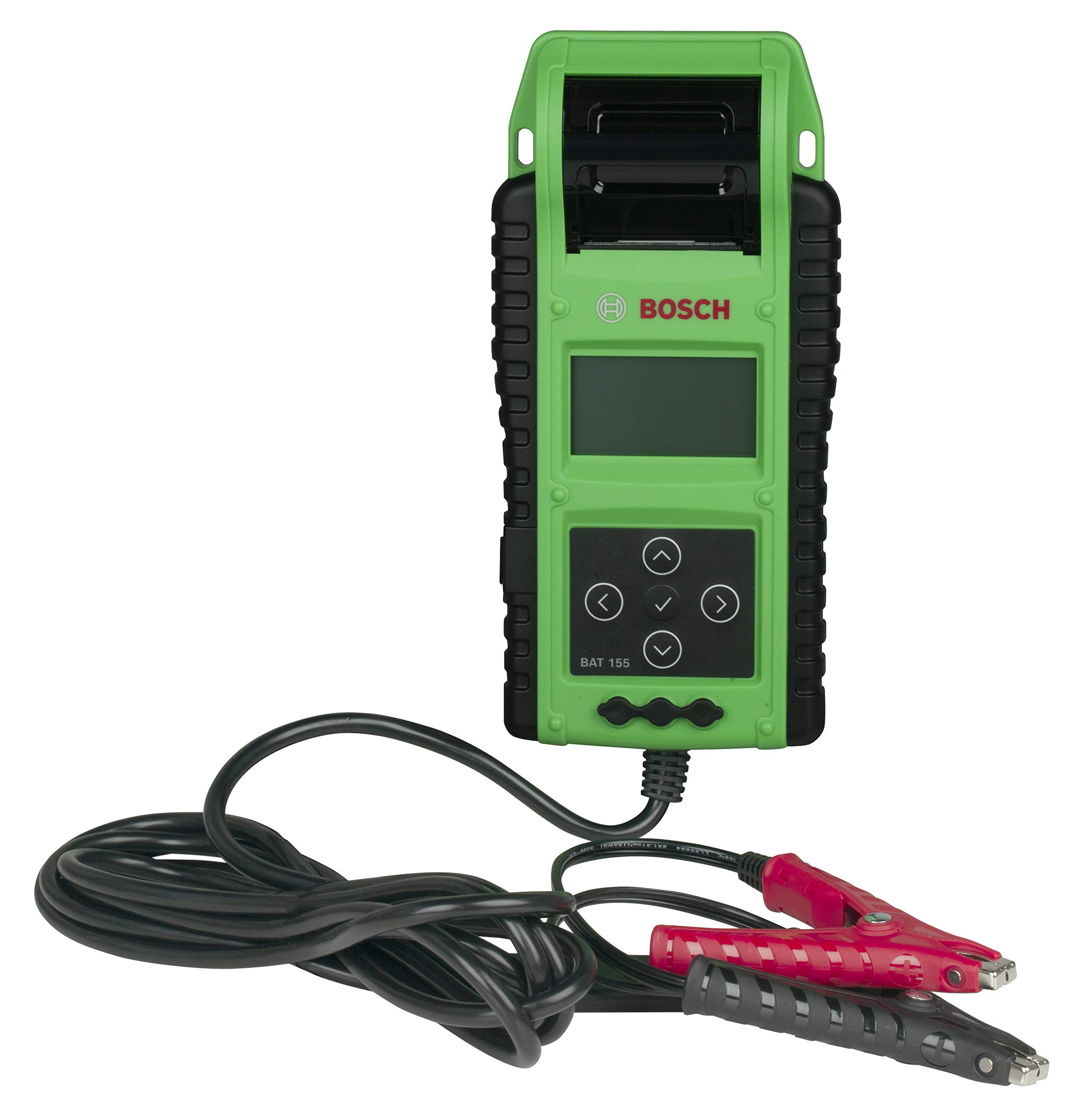 BOSCH BAT155 Heavy Duty Battery Tester with Integrated Printer - Use with 6V and 12V Batteries, 12V and 24V Charging Systems, Large