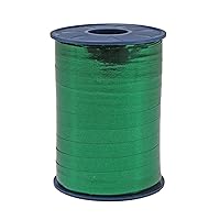 C.E. Pattberg Mexico Metallic Gift Ribbon Pine Green, 270 Yards of Balloonribbon for Gift Wrapping, 0.39 inches Width, Accessories for Decoration & Handicrafts, Decoration Ribbon for Presents