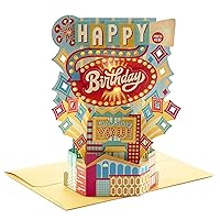 Hallmark Paper Wonder Musical Pop Up Birthday Card with Lights (Marquee, Plays Celebration)