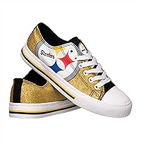 FOCO Women's NFL Team Logo Ladies Fashion Low Top Canvas Sneakers Shoes