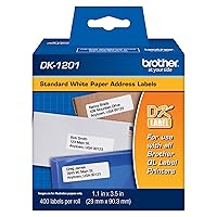 Brother Genuine DK1201 Die-Cut Standard Rolled Address Labels for QL Printers, (DK1201)