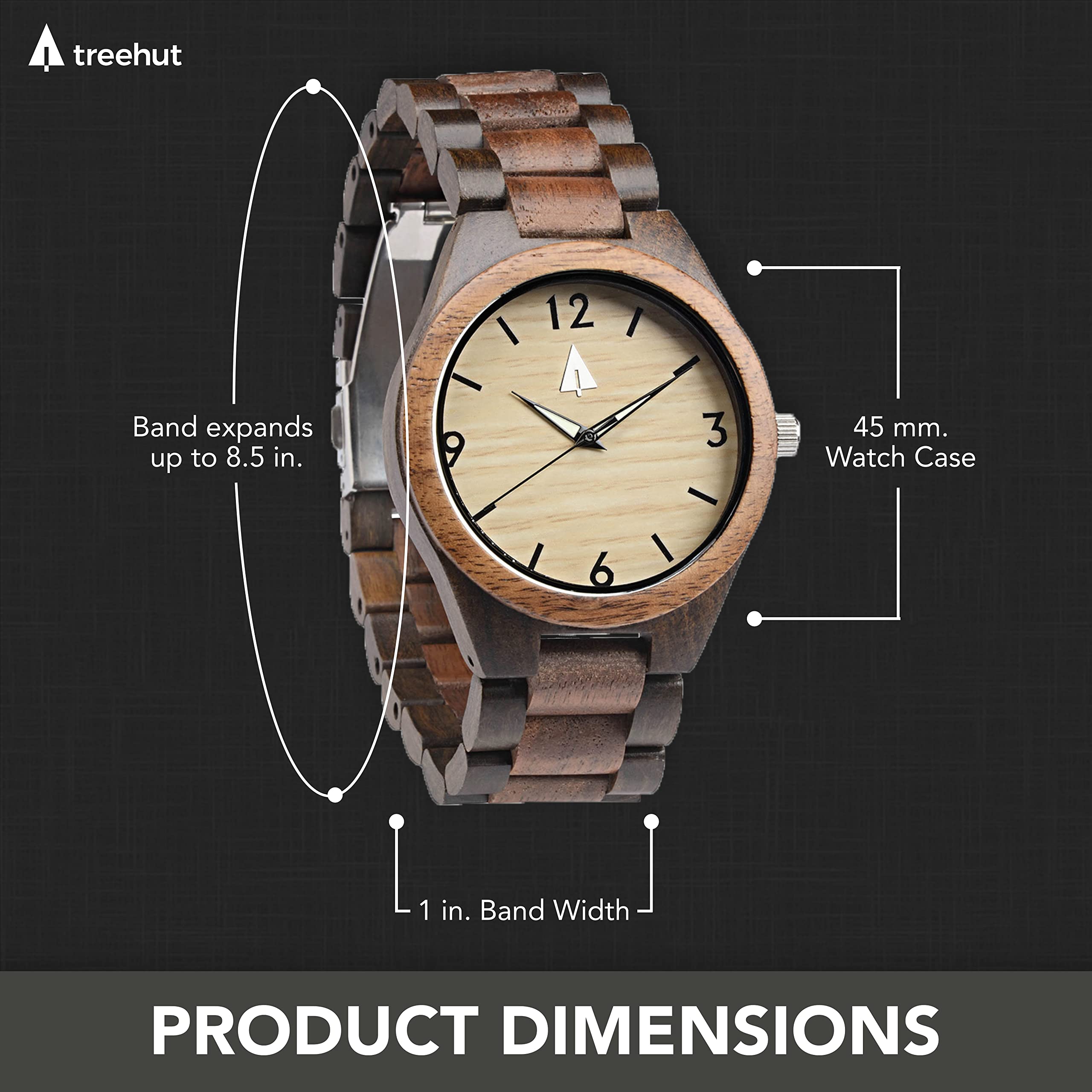 Tiger Eye And Zebrawood Treehut Watches | Watches for Men and Women |  Treehut