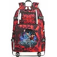 Troll Hunter Printed Rucksack with USB Charging Port-Unisex Lightweight Knapsack for Daily Life,Travel