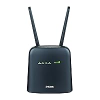 D-Link DWR-920 Wireless N300 4G LTE Router, Cat4 Mobile Wi-Fi Router, 4G/3G, Multi WAN, Gigabit Ports, Wi-Fi N300, SIM Unlocked - UK version, Black