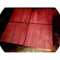 Pack of Four Kiln Dried Exotic Purpleheart Bowl Blanks Lumber Lathe 6 X 6 X 2