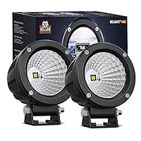 Nilight Led Light Pods 2PCS 3Inch Flood Round Led Offroad Fog Light 1080LM Built-in EMC Driving Lights Auxiliary Light for Motorcycle Motorbike SUV ATV Truck Boat Tractor Forklift, 5 Years Warranty
