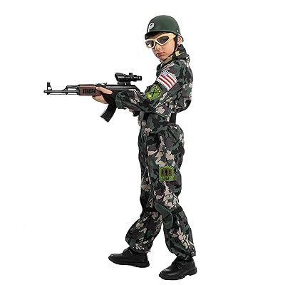 Spooktacular Creations Camo Trooper Costume Outfit for kids, Halloween  Dress Up, Role-Playing, and Carnival Cosplay