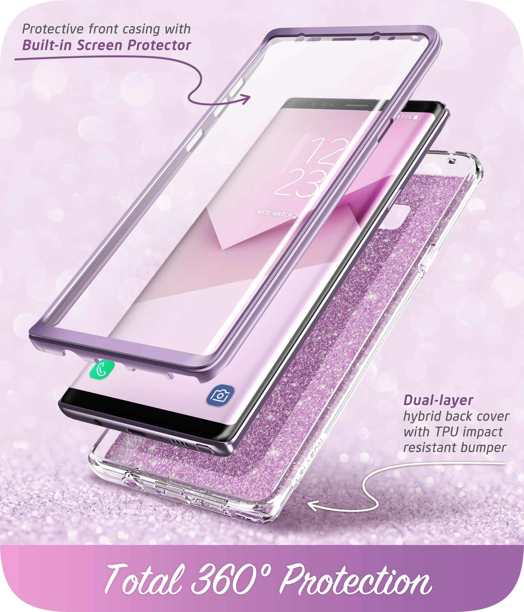 i-Blason Cosmo Full-Body Bumper Protective Case for Galaxy Note 9 2018 Release, Purple
