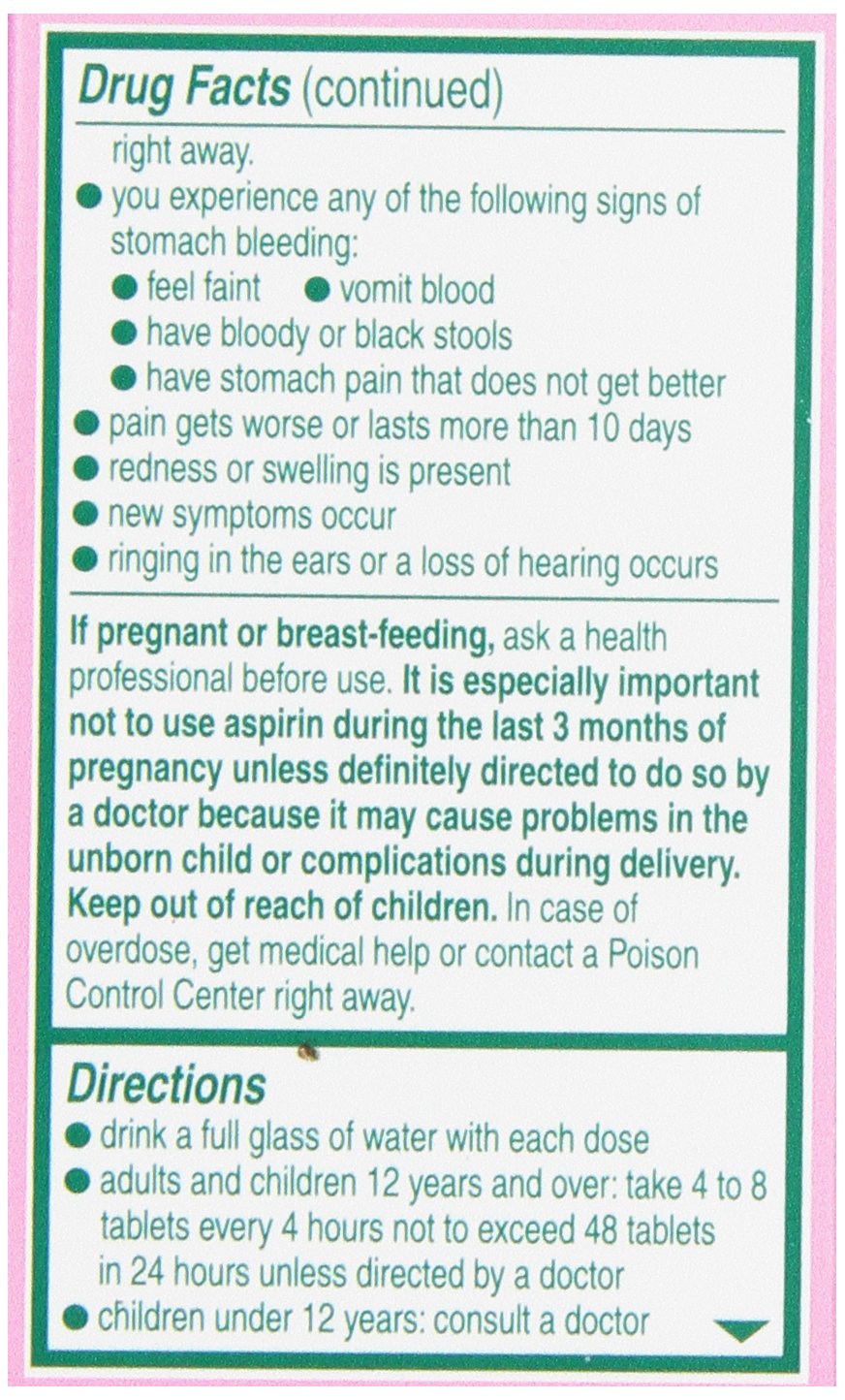 Bayer Children's Chewable, Children's Aspirin Pain Reliever, Cherry, 36 ct (Pack of 2)