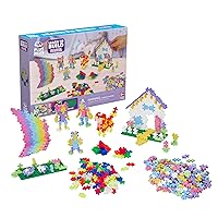 PLUS PLUS - Learn to Build Pastel Color Mix, 400 Piece - Construction Building STEM | STEAM Toy, Interlocking Mini Puzzle Blocks for Kids