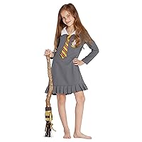 Harry Potter Pajama Girls Hermione Gryffindor Uniform With Tie Fleece Nightgown Costume