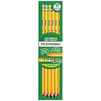 Ticonderoga Wood-Cased Pencils, Pre-Sharpened, 2 HB Soft, Yellow, 12 Count