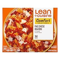 Lean Cuisine Frozen Meal Five Cheese Rigatoni, Comfort Cravings Microwave Meal, Meatless Pasta Dinner with Cheese and Marinara Sauce, Frozen Dinner for One