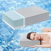 Cooling Cube Pillow for Neck Pain Relief, Bed Pillow for Neck &Shoulder Support, Ergonomic Memory Foam Pillow, Adjustable Insert Cervical Pillows for Side Sleeper, Cooling Pillow, Gray