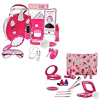Little Girls Purse with Accessories and Pretend Play Makeup Toys Fake Cosmetic Beauty Set for Toddler Girls Age 3 4 5 6-8 Kids Your Princess Niece Granddaughter Birthday Halloween Christmas
