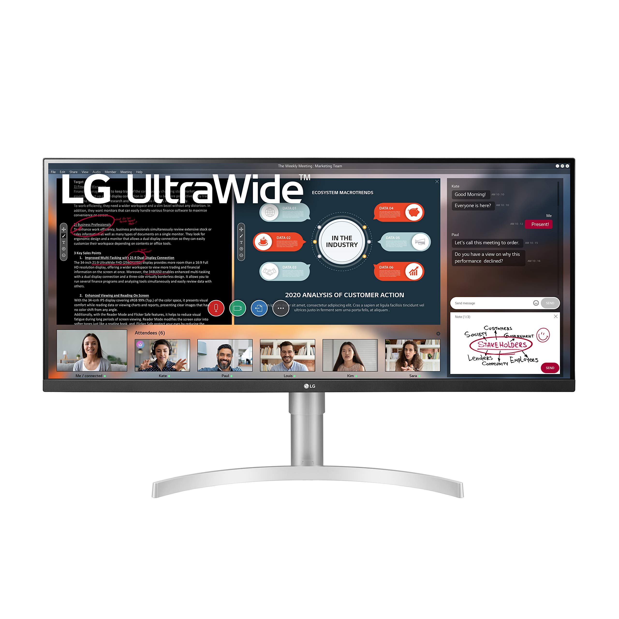 LG 34WN650-W UltraWide Monitor 34