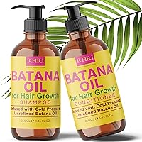 Batana Oil Shampoo and Conditioner Set | Clarifying Shampoo, Hair Growth Shampoo, Thinning Shampoo & Conditioner | Raw Batana Oil & Thickening Formula for Men & Women | Growth Enhancing Formula