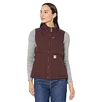 Carhatt Womens Relaxed Fit Washed Duck SherpaLined MockNeck Vest