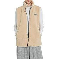 Orolay Women's Fleece Soft Vest Casual Sleeveless Outwear Jacket Coat Zip Up Fuzzy Gilet with Pockets for Fall Winter