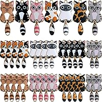 Anjulery 28 Pieces Enamel Cat Charms with Swinging Tails for Jewelry Making and Crafting - Cute Animal Charm for Bracelets Earrings Necklaces Crafts (28Pcs Cat-B)