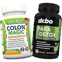 Colon Cleanse para Detox Capsules - Pro Natural Bowel Cleanser Pills for Intestinal Bloating & Fast Digestive Cleansing for Humans - Daily Constipation Relief Supplement Gut, Stomach Herbal Flush