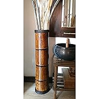 Floor Vase Made From Bamboo Wood Available In Different Height