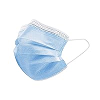 Serenelife 50 Count Disposable Kids Face Masks - Breathable 3-Ply Layers - Made from Non-Woven Fabric - Comfortable Earloops - Daily Use & Personal Care - Easy to Use & Disposable - For Kids (Blue)