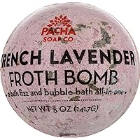 PACHA SOAP French Lavender Round Froth Bomb, 5 OZ