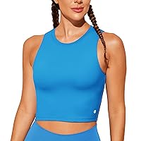 Natural Feelings Sports Bras for Women Removable Padded Yoga Tank Tops Sleeveless Fitness Workout Running Crop Tops