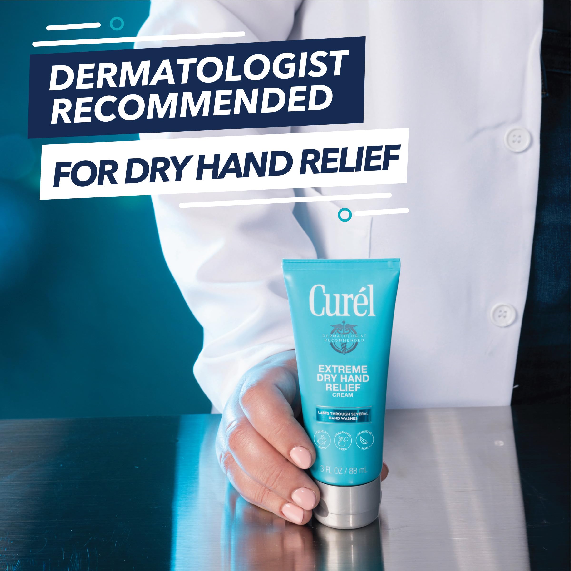 Curel Hydra Therapy In Shower Lotion, Wet Skin Moisturizer for Dry or Extra-dry Skin & Extreme Dry Hand Dryness Relief, Travel Size Hand Cream, Easily Absorbed for Long-Lasting Relief