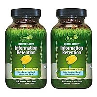 Mental Clarity Information Retention - 60 Liquid Soft-Gels, Pack of 2 - Helps Increase Attention to Detail & Retain and Recall Information Faster - 60 Total Servings