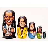 President Obama Family Nesting Doll 5pc./6