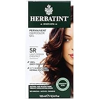 Permanent Haircolor Gel, 5R Light Copper Chestnut, Alcohol Free, Vegan, 100% Grey Coverage - 4.56 oz