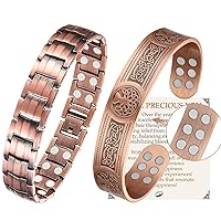 Feraco Copper Bracelet for Men Arthritis & Joint Pain Relief, 18X Enhanced Strength Magnetic Bracelet with Neodymium Magnets, Pure Copper Jewelry Gift