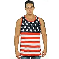 Men's USA Flag Tank Top America Stars & Stripes