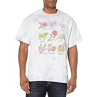 Disney Princess Flowers Young Men's Short Sleeve Tee Shirt