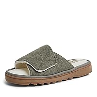 Dearfoams Women's Norma Adjustable Wool Slide Slipper