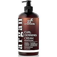 Artnaturals Curl Defining Cream-Moisturizer & Enhancer w/Almond, Jojoba & Argan Oil & Natural Frizz Control - for Wavy & Curly Hair Products - Sulfate Free - 12 Oz for Women and Men