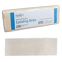 ForPro Natural Muslin Epilating Strips, Tear-Resistant, Pre-Cut Strips for Hair Removal, 3” W x 9” L, 100-Count