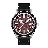 Spinnaker Mens 43mm Cahill 300 Automatic Watch with Stainless Steel Bracelet or Genuine Leather Strap SP-5096