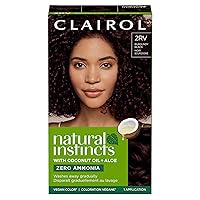 Clairol Natural Instincts Demi-Permanent Hair Dye, 2RV Burgundy Black Hair Color, Pack of 1