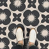Bleucoin Sakura Anti-Slip Peel and Stick Floor Tile Stickers for Bath, Kitchen, Laundry Floor - Waterproof & Removable (7.75