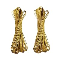 Embroiderymaterial Metallic Soutache Braided Cords for Embroidery & Jewelry Making, Gold Color, 3MM, 40 Mtr