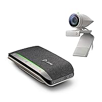 Plantronics Poly - Studio P5 Webcam with Poly Sync 20+ Speakerphone Kit Polycom - 1080p HD Professional Video Conferencing Camera & Bluetooth Wireless Smart Speakerphone-Certified for Zoom & Teams