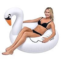 Swan Party Tube Inflatable Raft, Float in Style (for Adults and Kids)