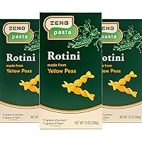 ZENB Plant Based Rotini Pasta - Made From 100% Yellow Peas, Gluten Free, Non-GMO & Vegan, 17g of Protein & 11g of Fiber In Every 3 oz Serving - (Pack of 3)